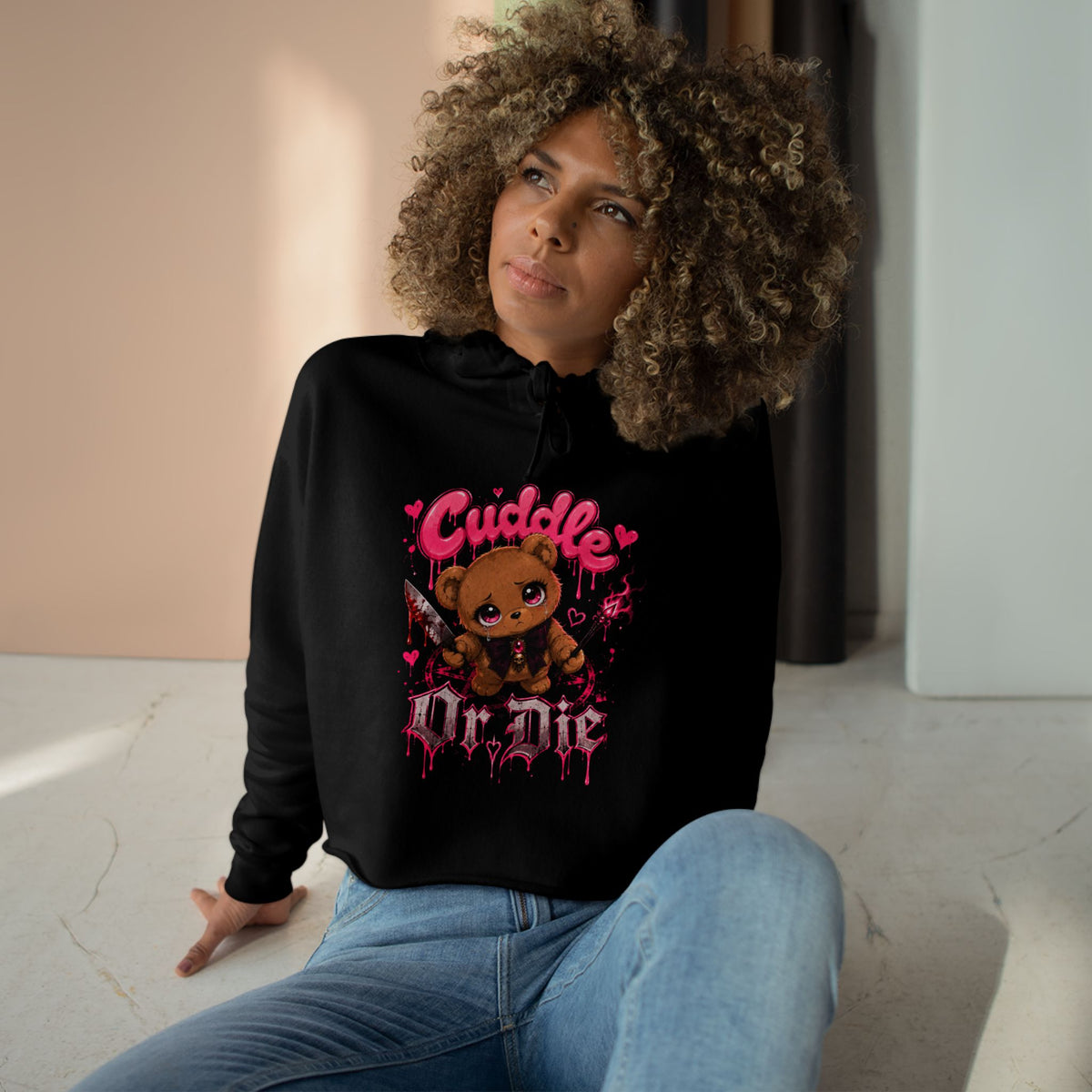 Cuddle1 Crop Hoodie
