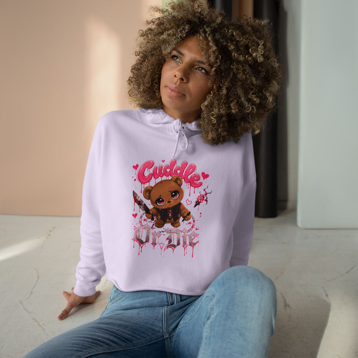 Cuddle1 Crop Hoodie