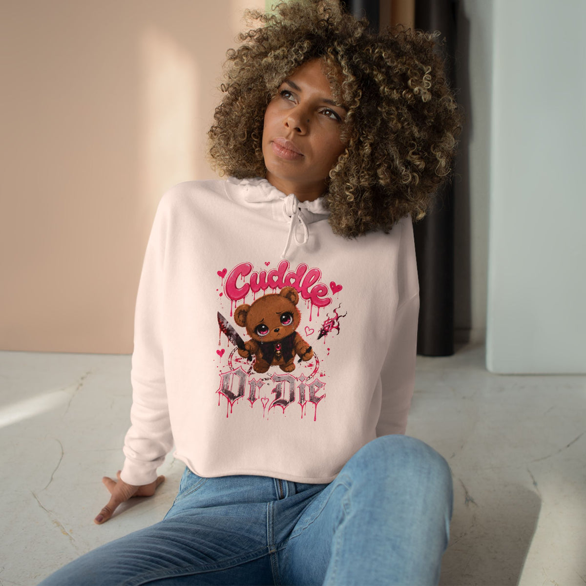 Cuddle1 Crop Hoodie